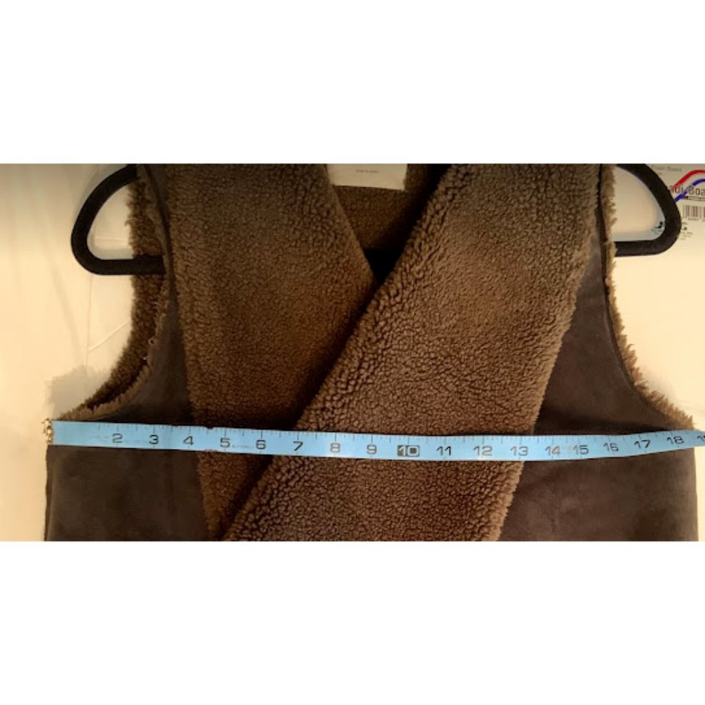 Velvet by Graham & Spencer Brown Faux Fur & Suede Vest Women's Size Small - Picture 5 of 6